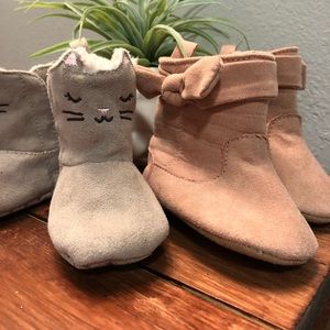 Set of 2 Baby Girl Boots - 3-6 Months